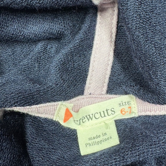 Crewcuts J.Crew Girls Supersoft Half Zip Hoodie Navy Blue Purple Pullover 6/7 - Picture 15 of 16